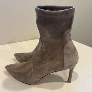 Stuart Weitzman Taupe Suede Heeled Boots
